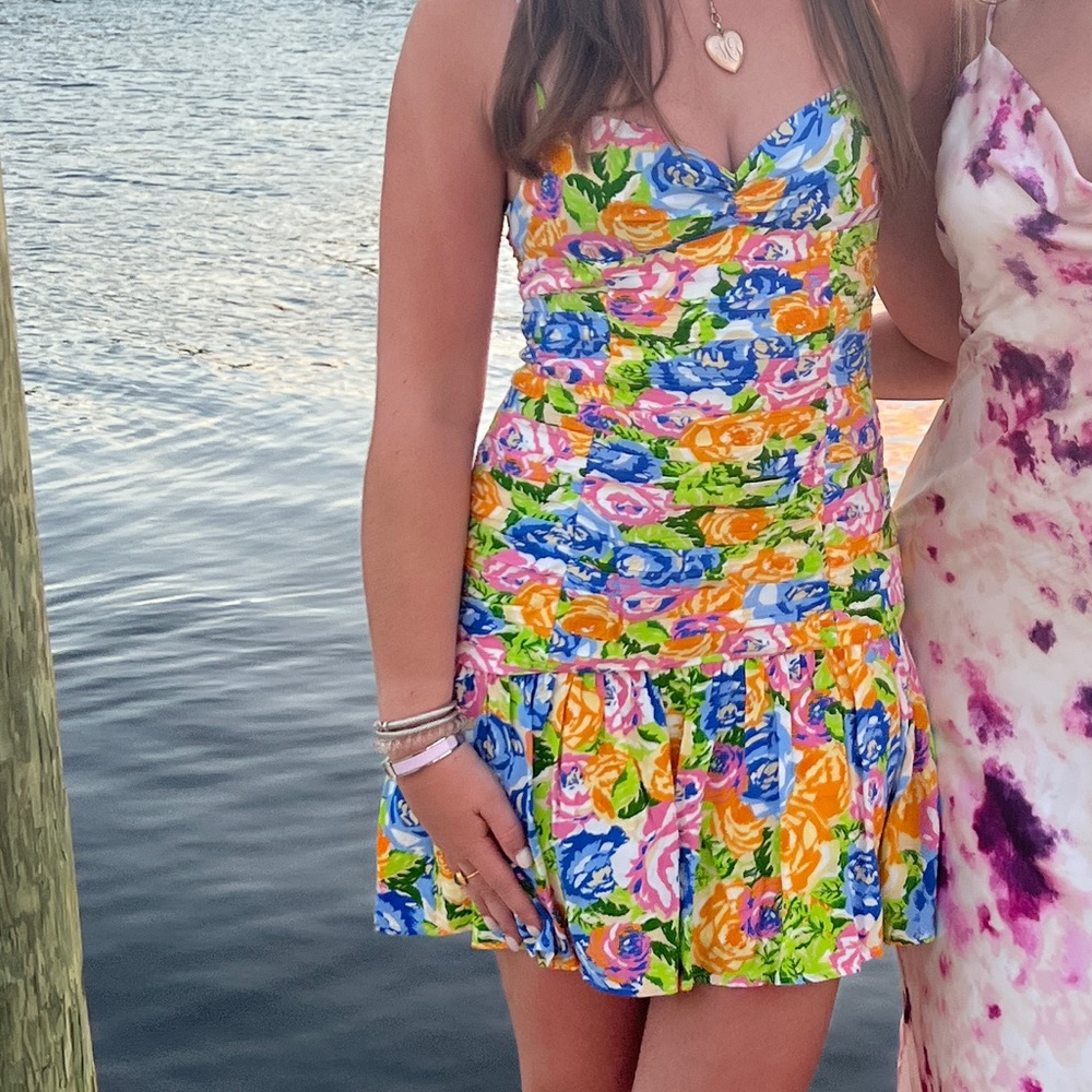 Zara floral mini dress!
